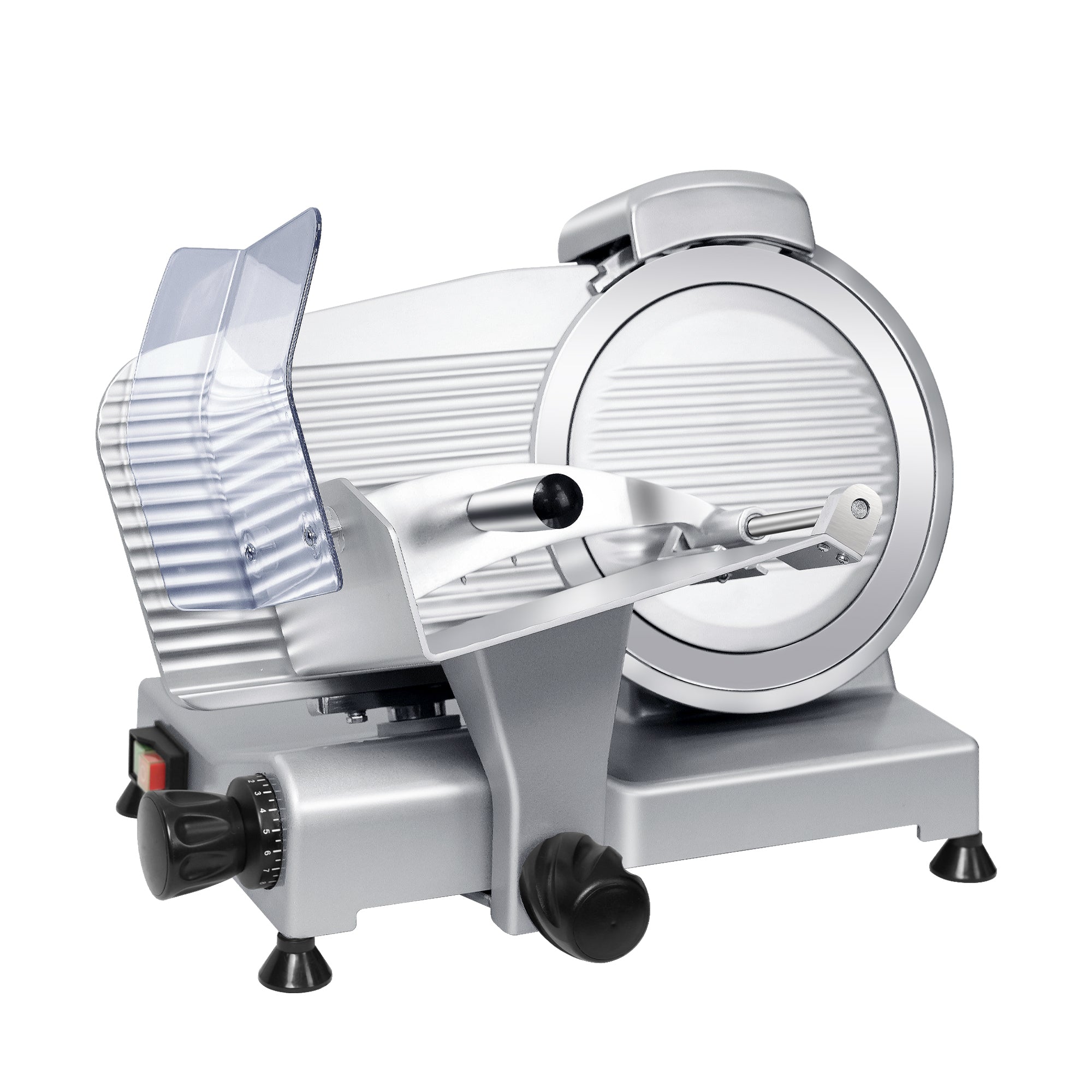 10' Commercial Meat Slicer, 340W, Electric Deli Slicer with Adjustable Thickness, Stainless Steel Blade, Built-in Sharpener, Removable Blade for Easy Cleaning