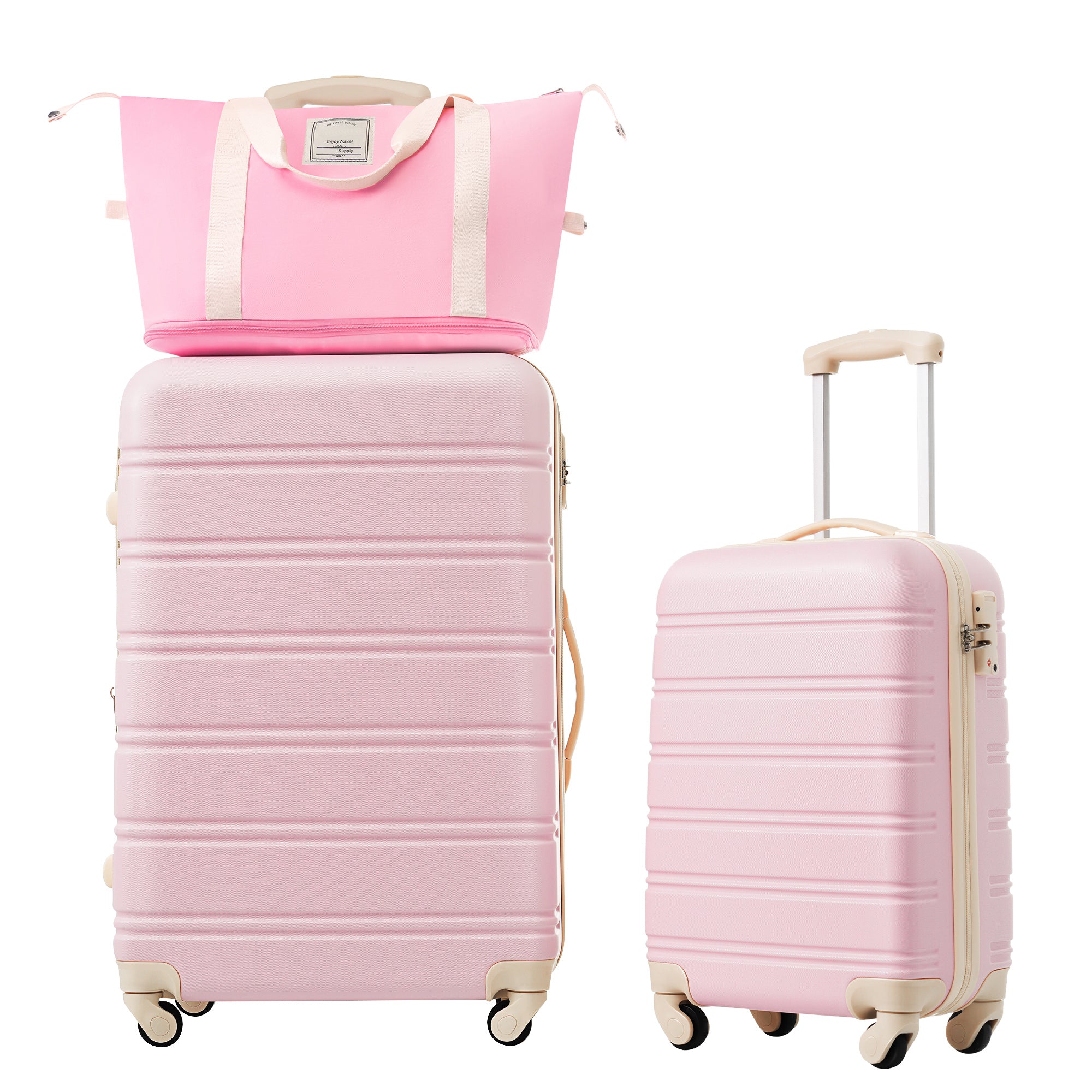 Hardshell Luggage Sets 2Pcs + Bag Spinner Suitcase with TSA Lock Lightweight 20' + 28'