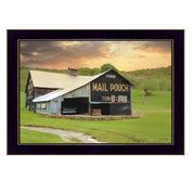 'Mail Pouch Barn' By Lori Deiter, Printed Wall Art, Ready To Hang Framed Poster, Black Frame