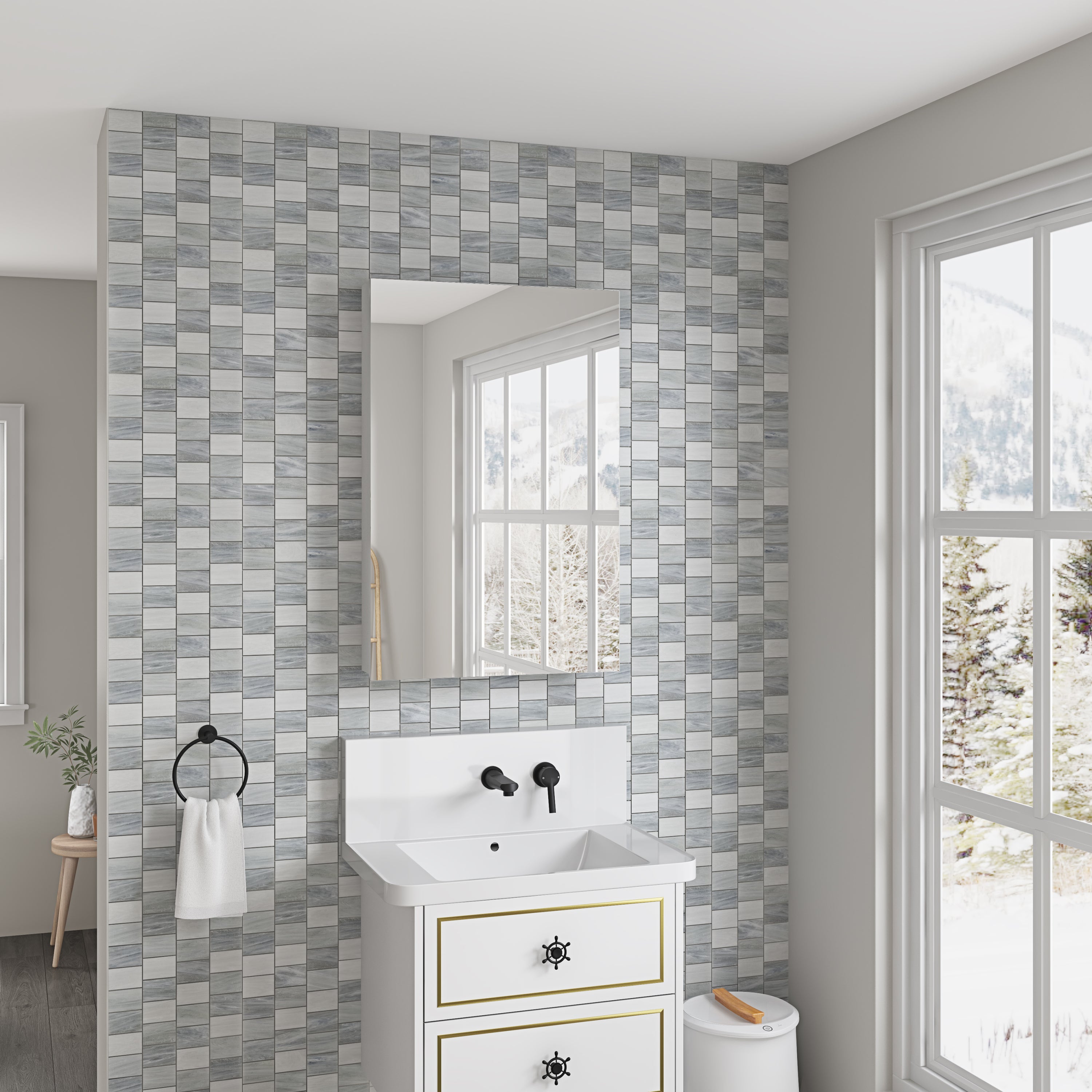24'' W x 36'' H Surface Frameless Mirror Medicine Cabinet, Beveled Mirror Edges Bathroom Medicine Cabinet, Left opening door