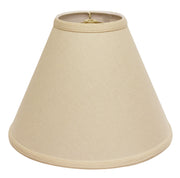 Deep Cone Hardback Lampshade with Washer Fitter, Beige Color Fabric Lampshade for Table Lamps, Natural Linen, 6' Top x 19' Bottom x 13' Height