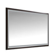 72 x 48 Inch LED Bathroom Mirror with Aluminum Frame, Wall Mounted Vanity Mirror, Anti-Fog, Memory, 3 Colors, Stepless Dimmable