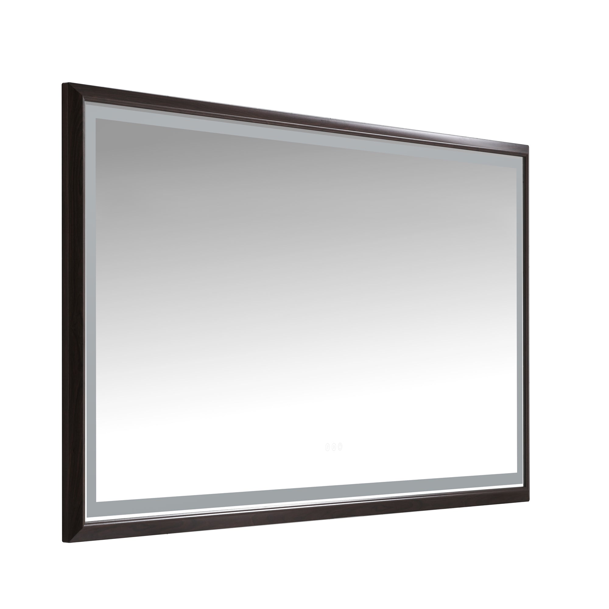 72 x 48 Inch LED Bathroom Mirror with Aluminum Frame, Wall Mounted Vanity Mirror, Anti-Fog, Memory, 3 Colors, Stepless Dimmable