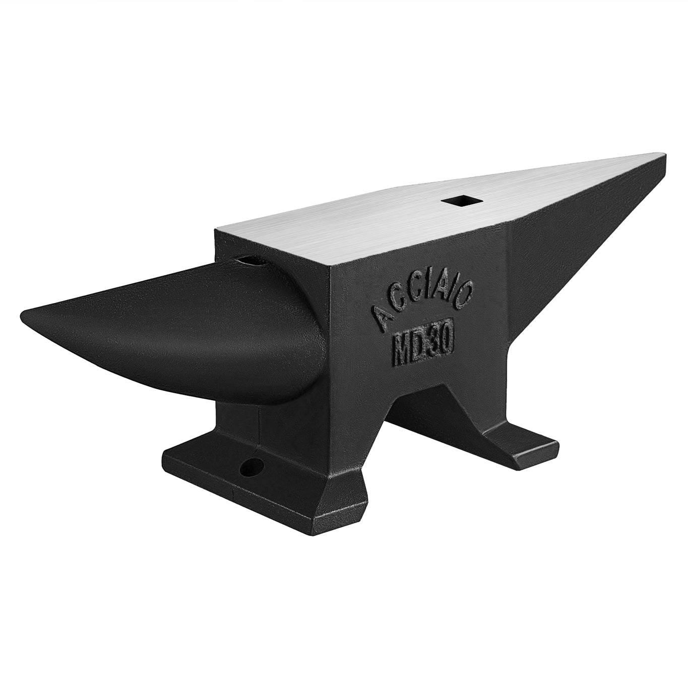66Lbs Cast Steel Anvil, High Hardness Rugged Round Horn Anvil Blacksmith, Large Countertop and Stable Base, with Round and Square Hole, Metalsmith Tool for Bending and Shaping