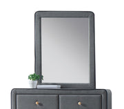Valda Light Gray Fabric Mirror