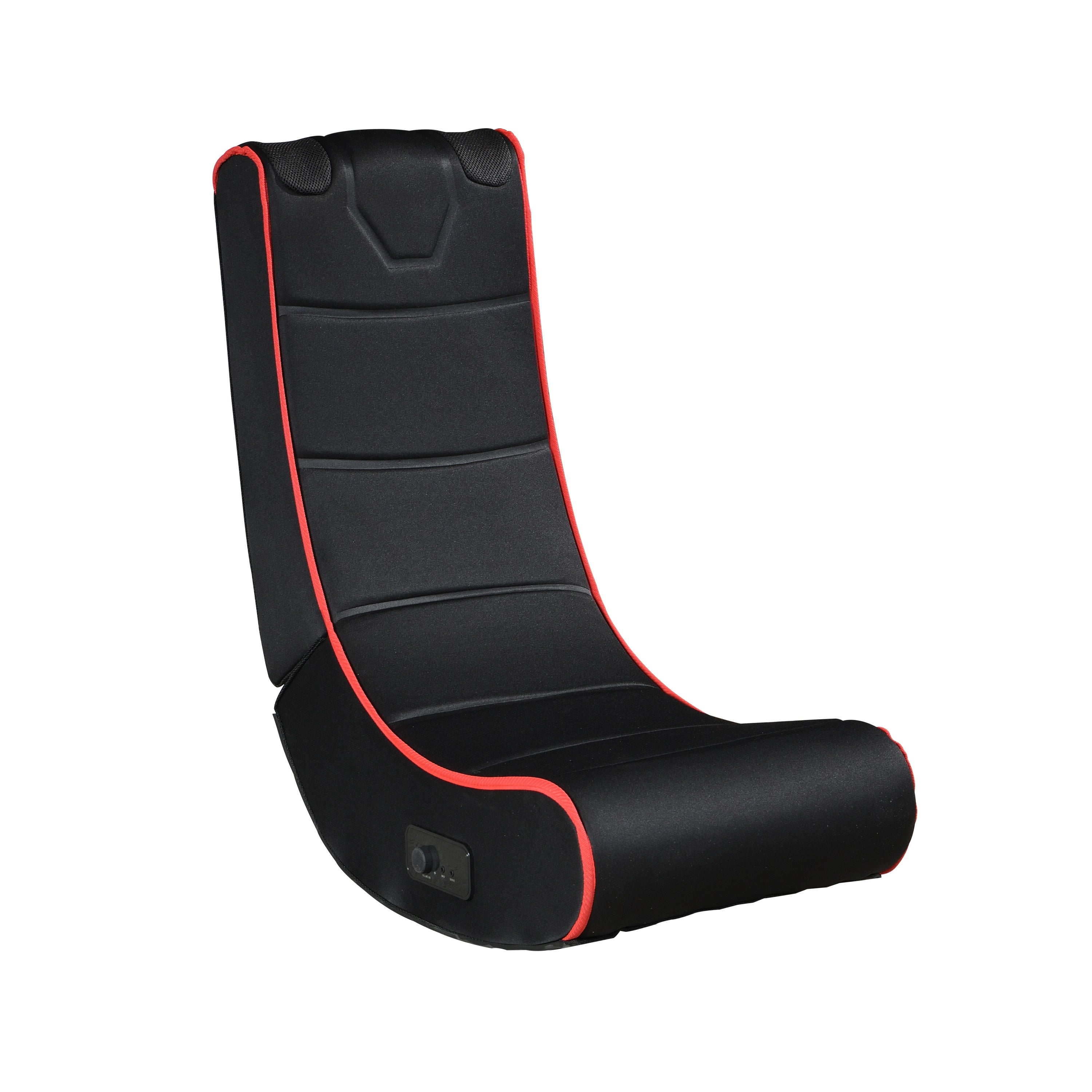 Foldable Gaming Chair with Onboard Speakers, Bluetooth Connection, Black+Red, Polyester, 31.50 x 16.93 inches