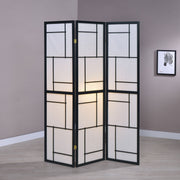 Reese Black 3-Panel Room Divider Folding Shoji Screen