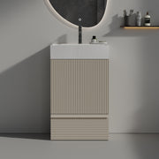 Gada-20F-302 Gada 20' Striped Cashmere Grey Bathroom Vanity WITHOUT Sink, Freestanding Bathroom Cabinet for Modern Bathroom, KD
