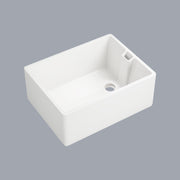 23.6' L X 18' W White Ceramic Single Bowl Kitchen Sink
