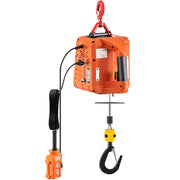 3-in-1 Electric Hoist Winch, 1100lbs Portable Electric Winch, 1500W 110V Power Winch Crane, 25ft Lifting Height, w/Wire and Wireless Remote Control, Overload Protection for Lifting Towing