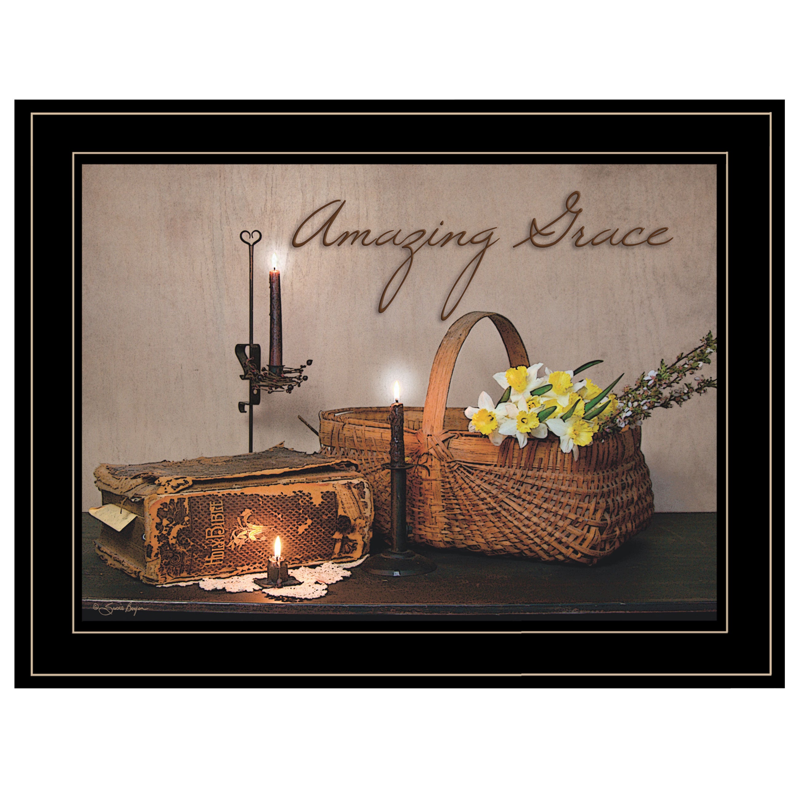 'Amazing Grace' By Susie Boyer, Ready to Hang Framed Print, Black Frame
