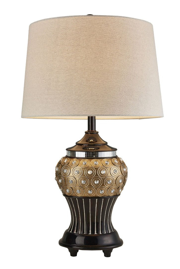 28.75 Inch Gold Max Bejeweled Resin Table Lamp