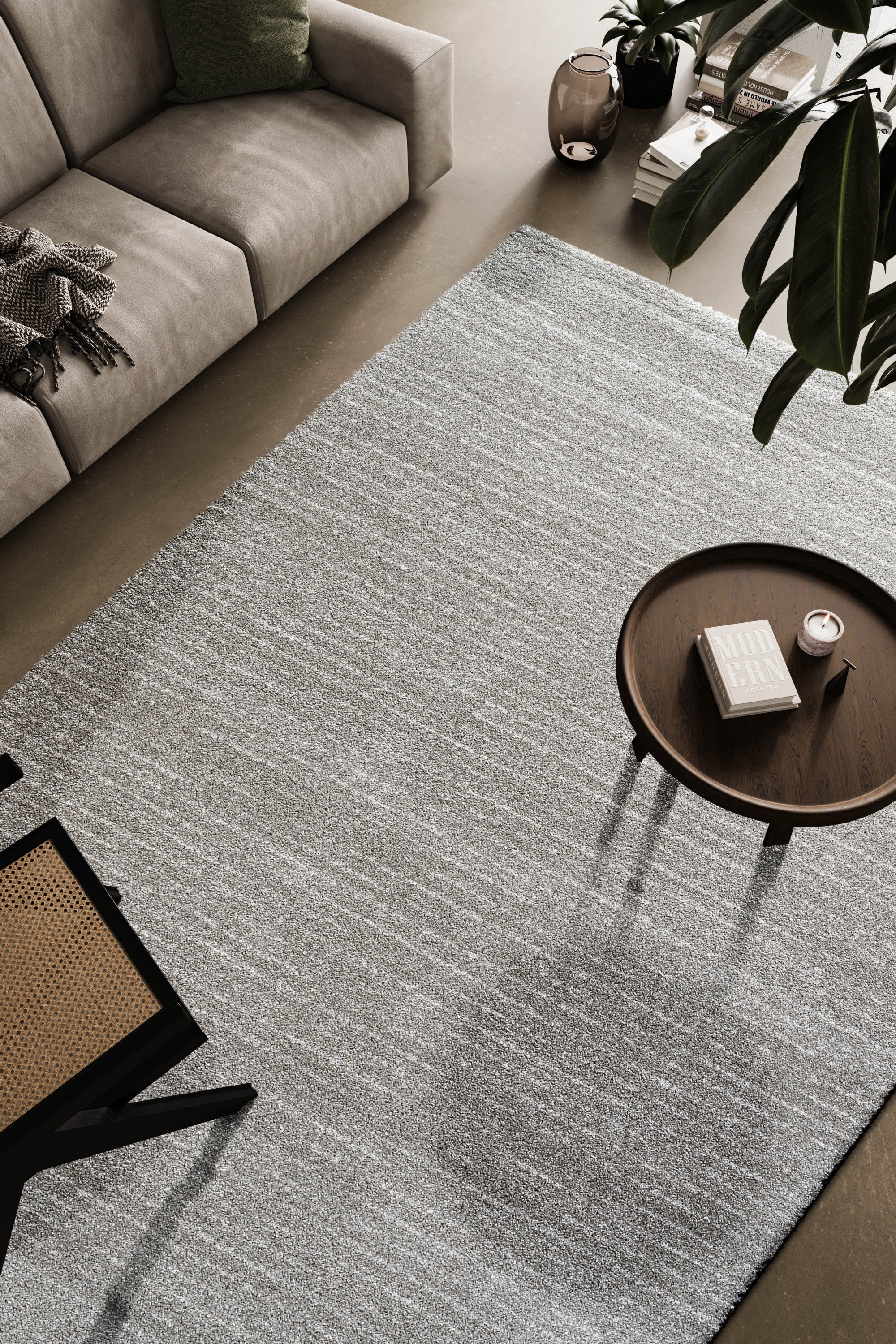 Lydia Gray, Ivory and White Polypropylene Area Rug
