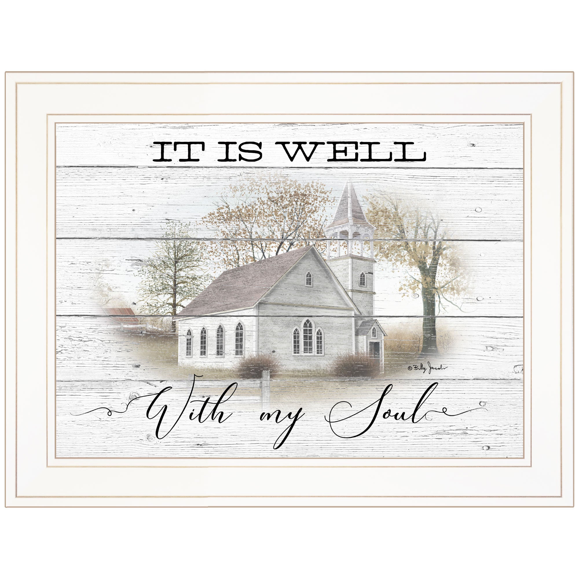 'It Is Well' By Billy Jacobs, Ready to Hang Framed Print, White Frame