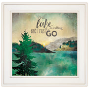 'The Lake is Calling' by Marla Rae, Ready to Hang Framed Print, White Frame
