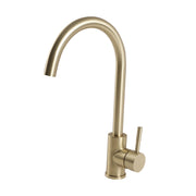 Modern Kitchen Sink Faucet with Single Handle Gold Finish Stainless Steel 14.8'' Height