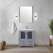 Dark Grey Bath Vanity 30 in. W x 18.25 in. D