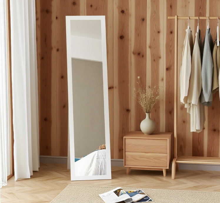 Full Length Glass Mirror, Freestanding or Wall Mounted Dress Mirror