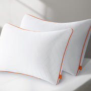 Bed Pillows Standard Size Set of 2, Fluffy Pillows for Back, Stomach or Side Sleepers, Luxury Hotel Quality, White