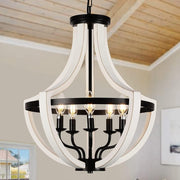Modern White Solid Wood Chandeliers