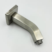 Square Shower Arm with Flange, 1/2 NPT Tapered Threads, Rain Shower Head Arm, Wall Mount Shower Extension Arm