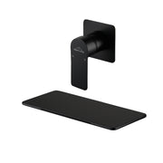 Matte Black Waterfall Bathroom Sink Faucet 1- Handle Wall Mount Lavatory Faucet Mixer Tap Solid Brass