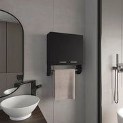 Medicine Cabinet 20.30' H, with 2 Shelves and 2 Doors, Black