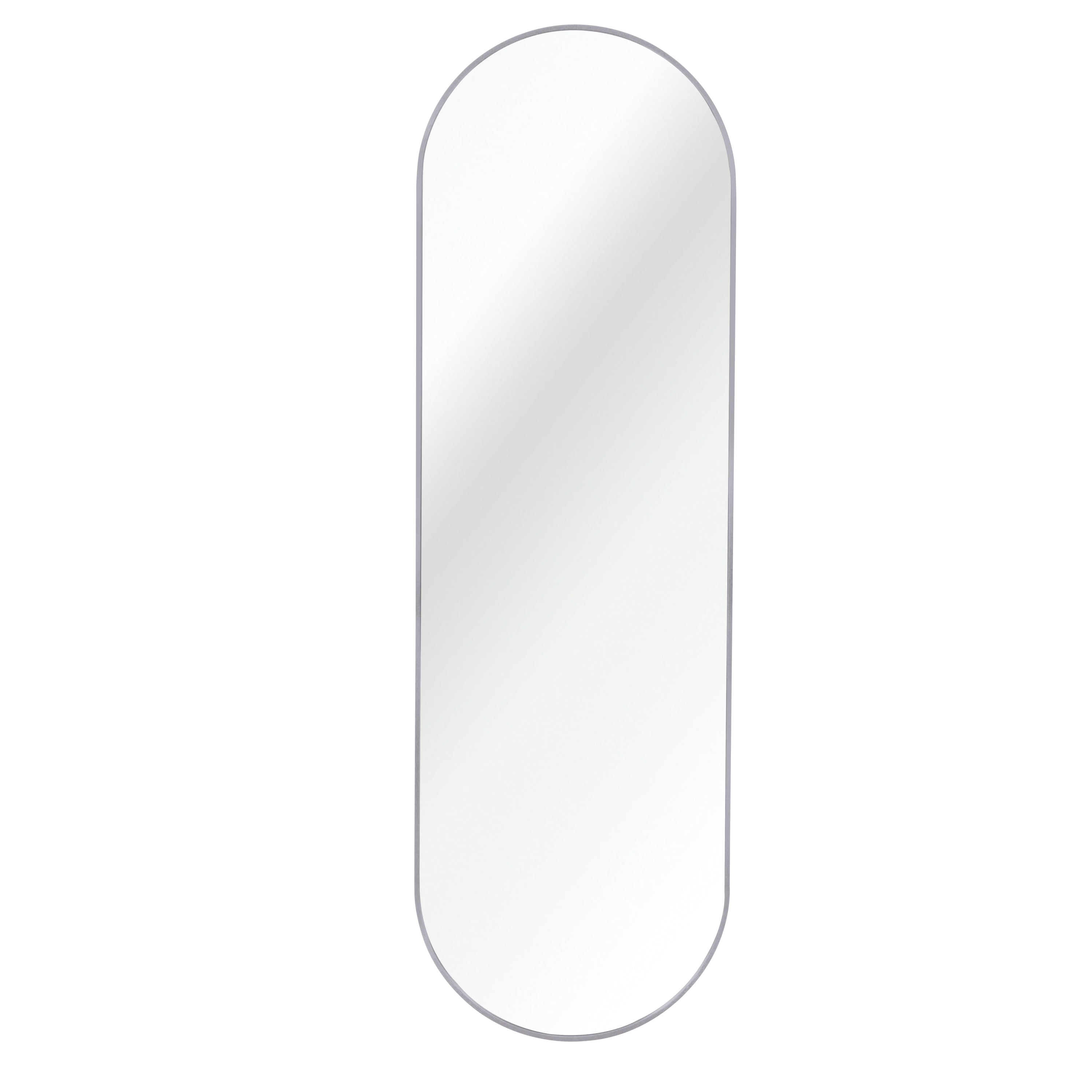 Silver 63 x 20IN Pill Shaped Full Lenghth Mirror or Bathroom mirror