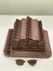 Auxiliary products for splicing plastic floors, 60edge sealing strips and 4corners,  brown