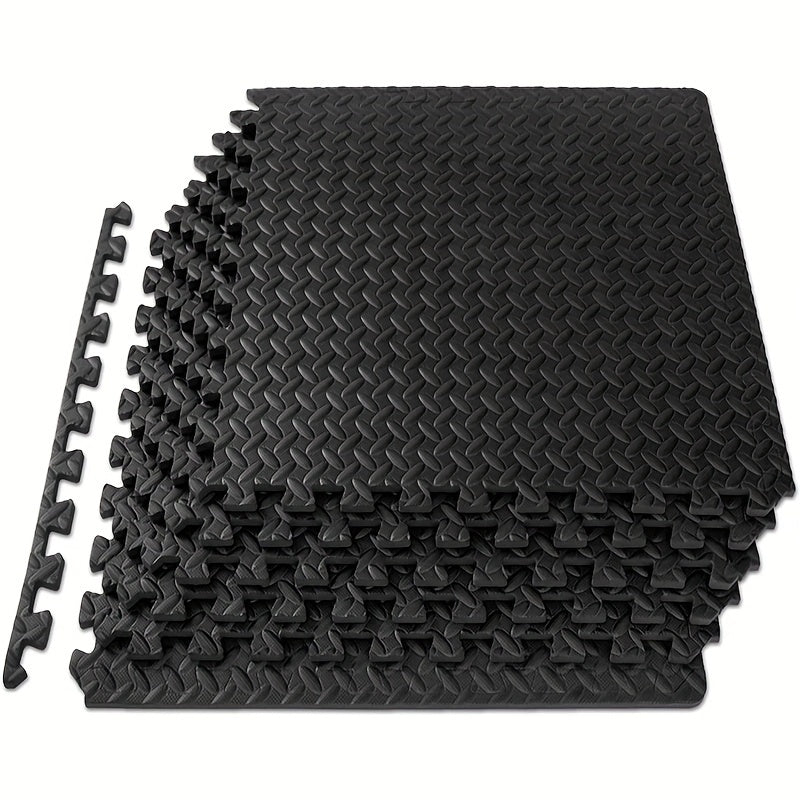 24pcs Multi-Purpose EVA Foam Flooring Tiles, 24*24 Inches, 0.4 Inch Thickness, EVA Foam Interlocking Tiles for Protection, Cushioned Fitness Floor for Home and Gym Equipment