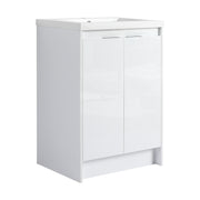 24' Freestanding Bathroom Vanity With Resin Sink; Glossy White ( BVB120D24GWH-GRB2440 )