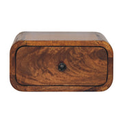 Avora Mini Wall-Mounted Chestnut 1-Drawer Nightstand