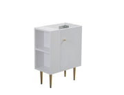 21.6' Vanity Base Only, Open Shelf on the Left, White 24V06-21WHL