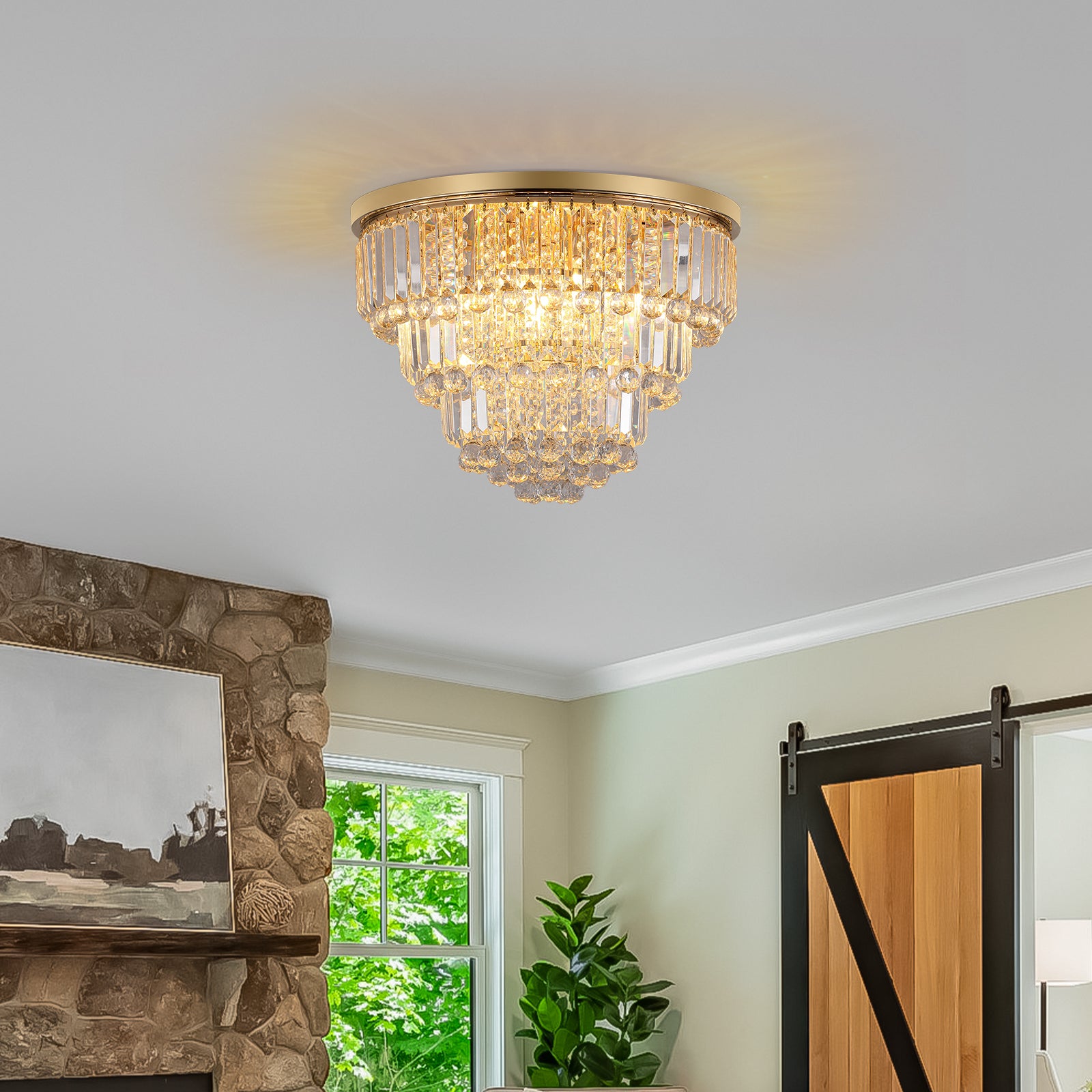 (Same as W1340110372/L5009) Gold luxury modern style crystal lights,large ceiling chandeliers,dining room,living room,bedroom (Bulb Not Included)