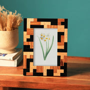 Black Resin with Sheesham & Mango Wood Photo Frame/Picture Frame - 4x6'