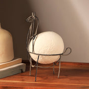 Handmade EcoMix Llama Sculpture with Iron Feet – Charming Decorative Object for Any Space-7X3.1X9'