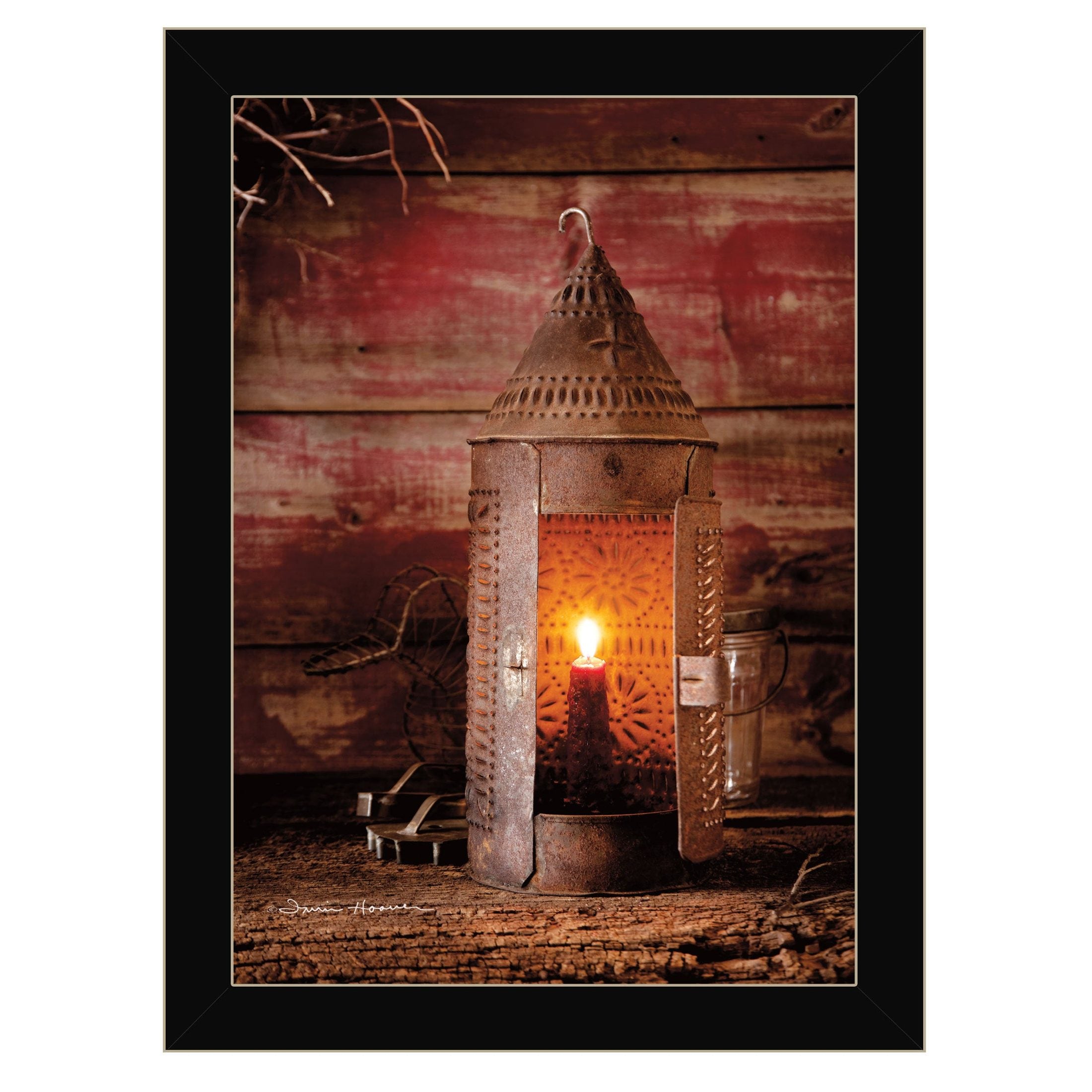 'Tinner's Lantern' By Irvin Hoover, Ready to Hang Framed Print, Black Frame