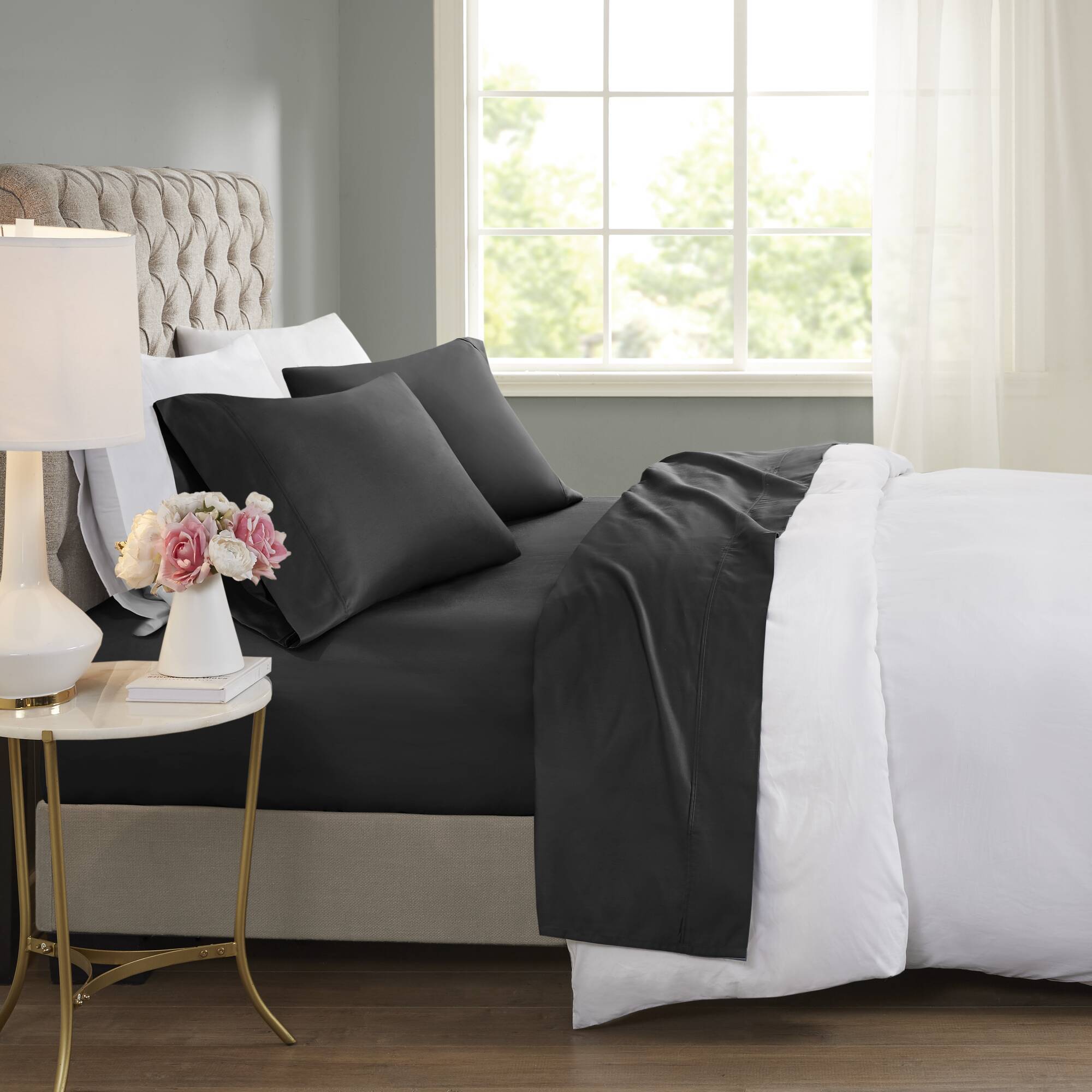 Cooling Cotton Blend 4 PC Sheet Set King
