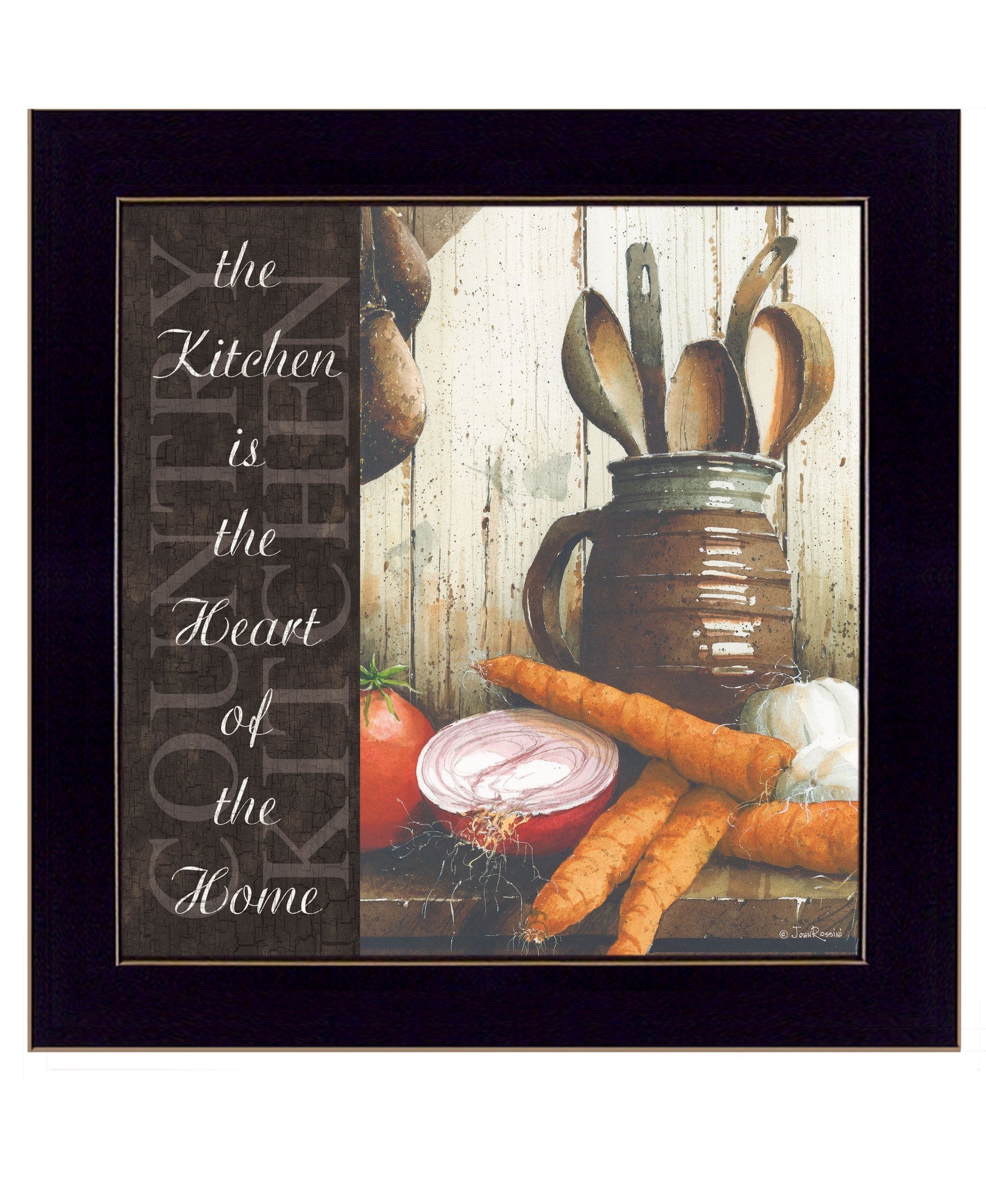 'Heart of the Home' by Artisan John Rossini, Ready to Hang Framed Print, Black Frame