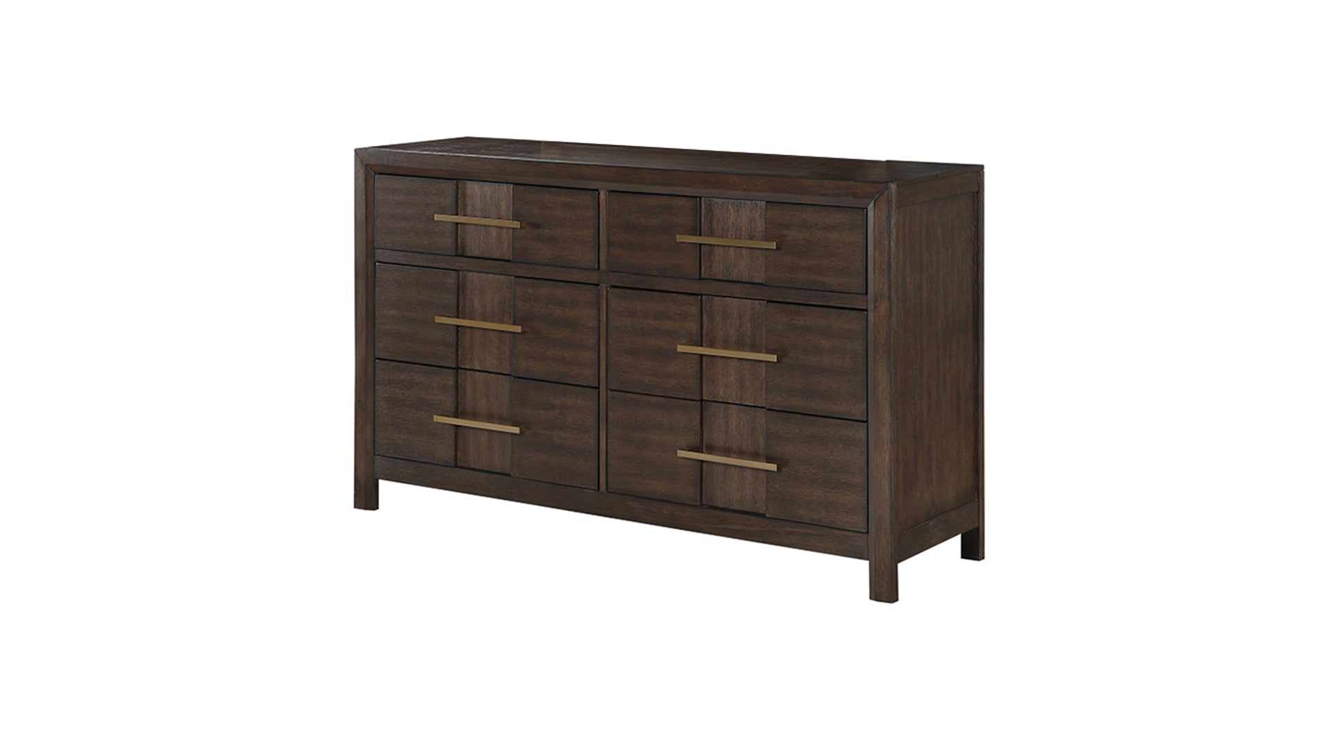 Kenzo Modern Style 6-Drawer Dresser Made with Wood in Walnut(Includes Dresser Only) same as G150108532 (NJ inventory)