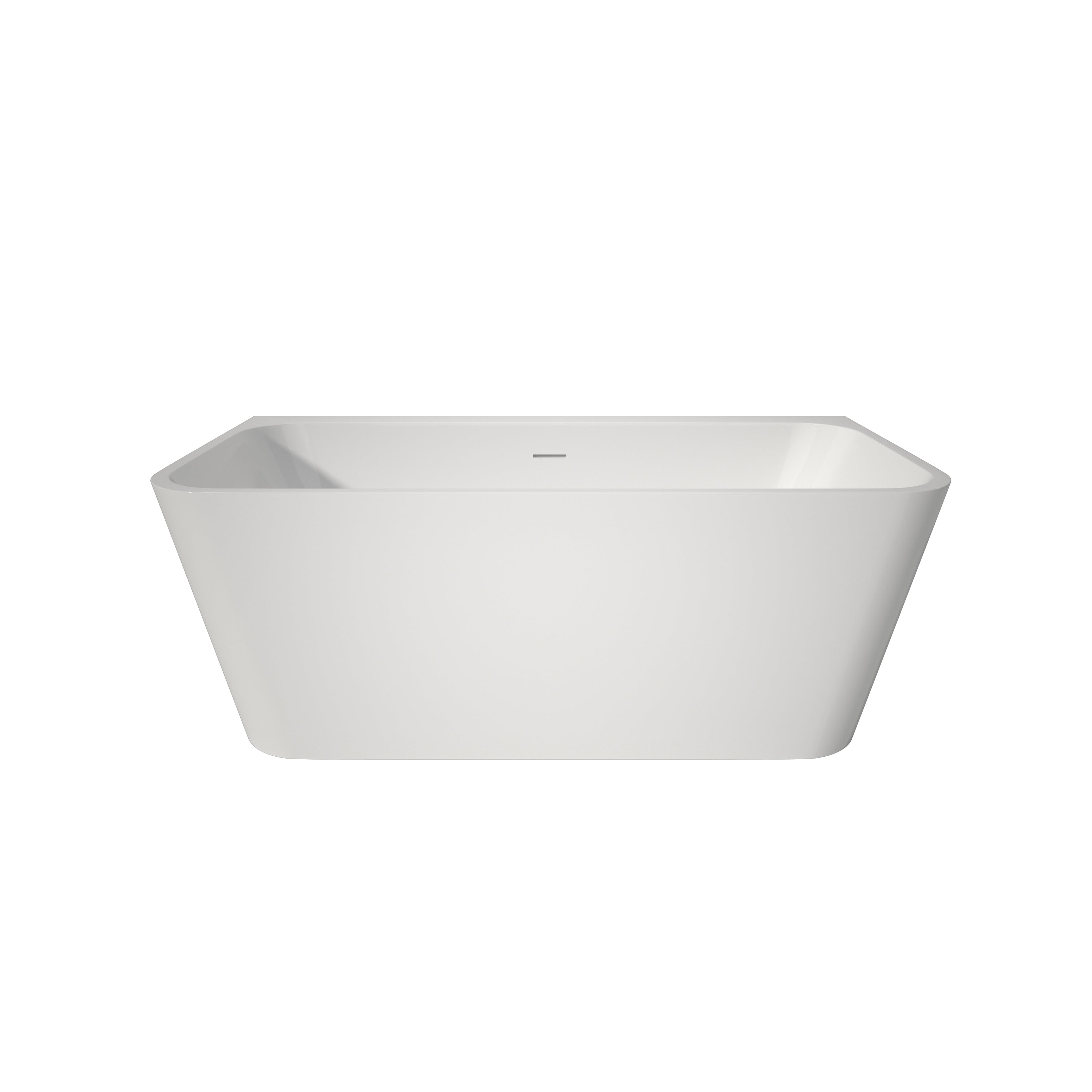 59' Stand Alone Tub Acrylic Rectangular Free Standing Soaking Bath tub (White)