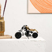 Classic Black Motorcycle Model Sculpture – 10.25x5.5x4.75' Decorative Table Accent