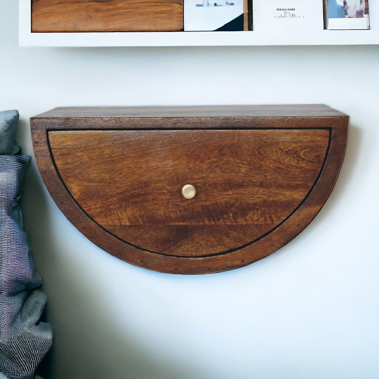 Chestnut Crescent Floating Nightstand