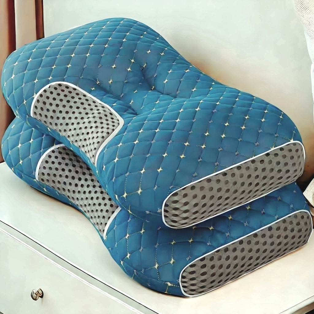 2pack YBZ 3D Knitted Cotton Massage Pillow - Blue+Green