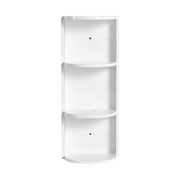 Glossy White 12' Bathroom Wall-Mounted Storage Rack with Float Mounting Design, Durable Plywood