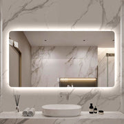 48*24in  LED bathroom mirror, corrosion-resistant, three-color dimmable, backlit mirror with one-touch demist function