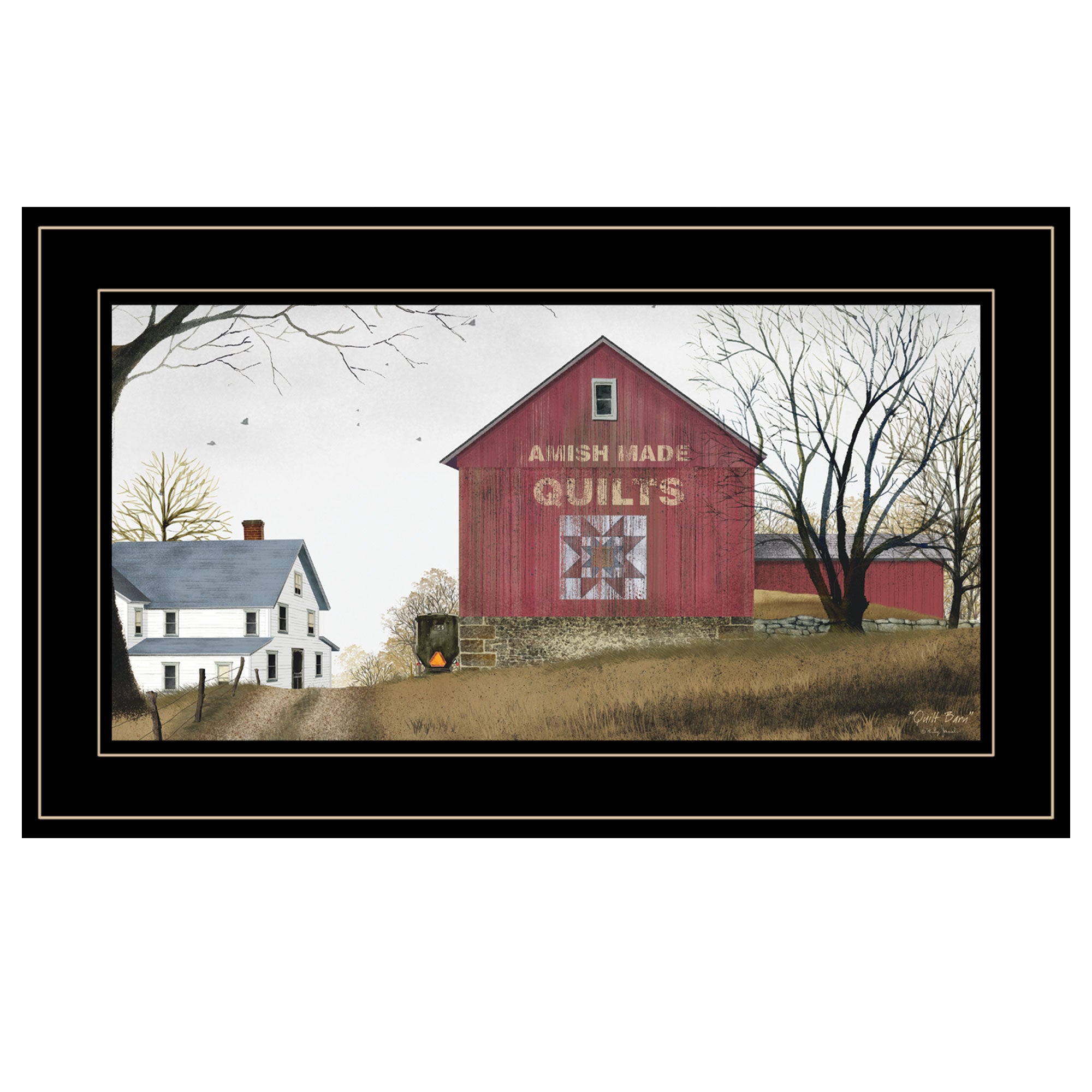'The Quilt Barn' By Billy Jacobs, Ready to Hang Framed Print, Black Frame