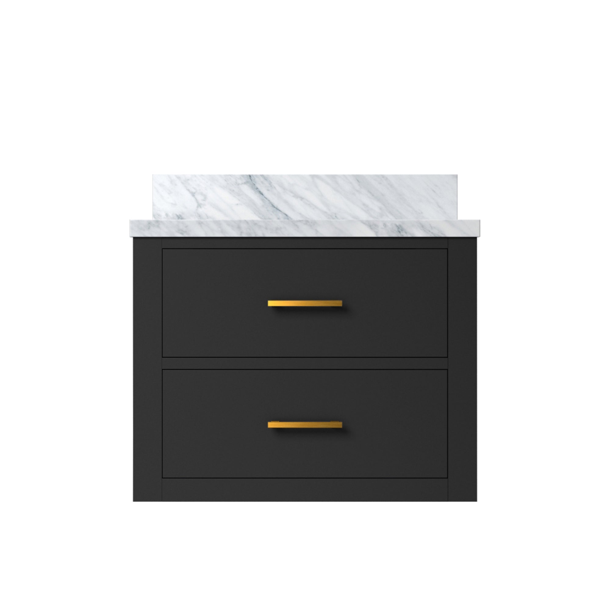 Black Single Bath Vanity 24 in. W x 18 in. D, with Acrylic Top