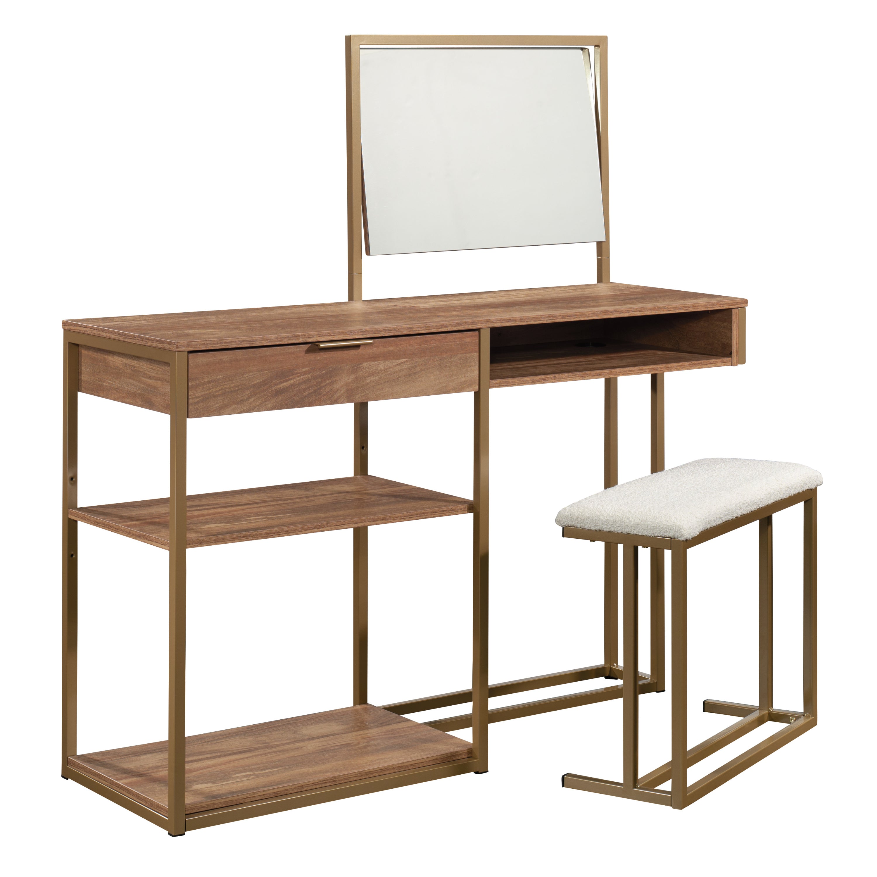 Vanity, Brown finish