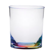 Oval Halo Acrylic Glasses Drinking Set of 4 DOF (12oz), Clear, BPA Free Plastic Tumblers